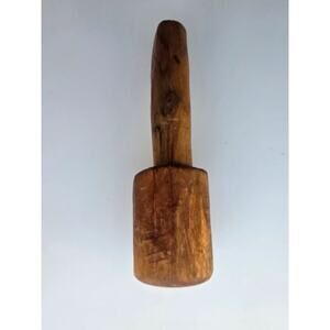 OLD ARTISANAL WOODEN MALLET FOR CHOPPING ESPARTO,